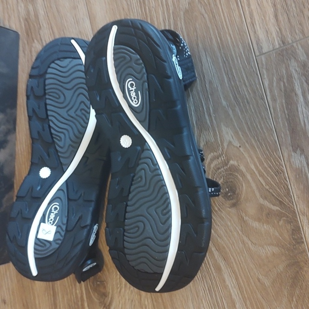 Chaco Black and White Strappy Sandals - Picture 2 of 5